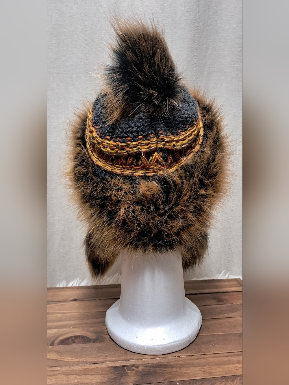 Wool Blend Polish Faux Fur Trapper Hat OS - Picture 5 of 7